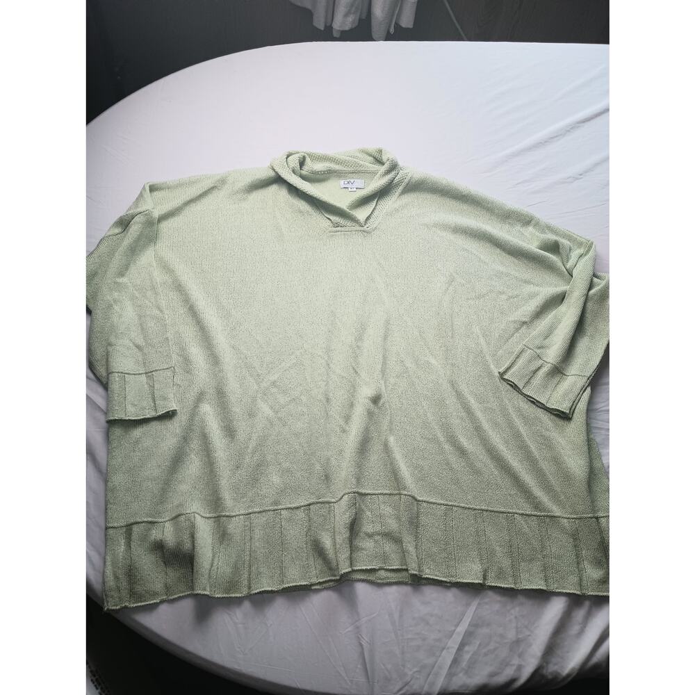 Vintage Diva Knitwear Mint Green Pull On‎ Oversized Top Blouse Women M/L